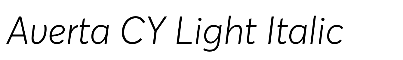 Averta CY Light Italic